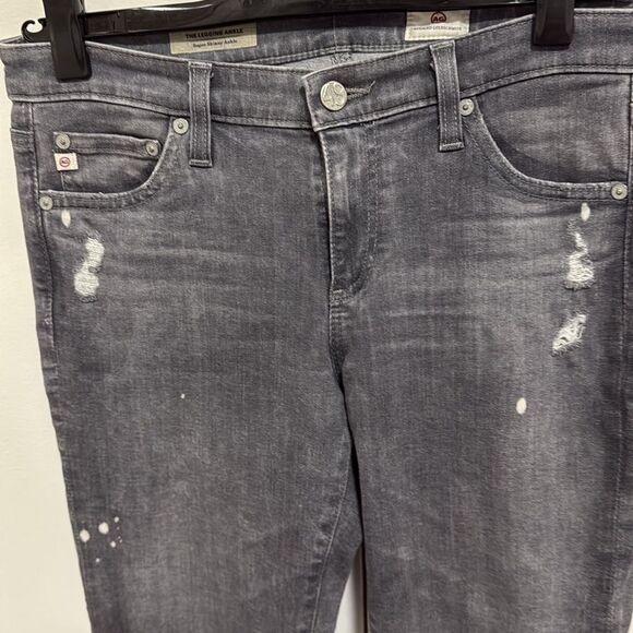 Adiano Goldschmied Gray Distressed Super Skinny Legging Ankle Jeans. - Picture 2 of 11